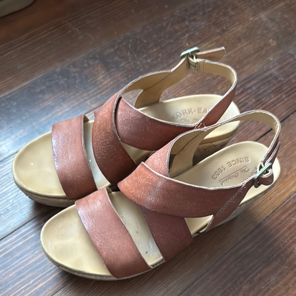 Kork-Ease Tan Leather Sandals